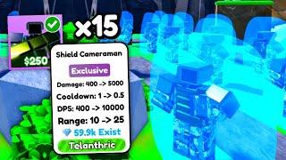 SHIELD CAMERAMAN ONLY CHALLENGE!! (Toilet Tower Defense)