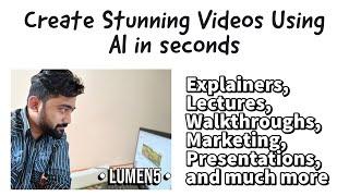 Creating Stunning Videos using Artificial Intelligence | Lumen 5 | Sridhar Iyer | learnityourway.com