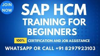 SAP HCM  Training for beginners  Call or What'sApp +91 8297923103