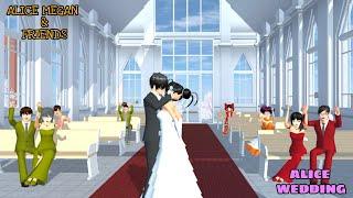 ALICE MEGAN & FRIENDS [ ALICE'S WEDDING ️ ] SAKURA SCHOOL SIMULATOR