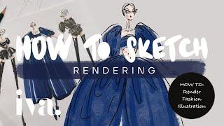 How to Render Fashion Illustration // Fashion Croquis // Fashion Templates  |  Studio Iva