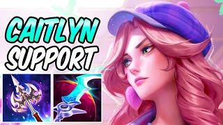 I went CAITLYN SUPPORT with FULL LETHALITY & DARK HARVEST ( INSANE POKE ) - League of Legends