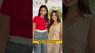 Yashma Gill and Komal Mir have just arrived at the launch of MURK’s debut collection in Karachi.