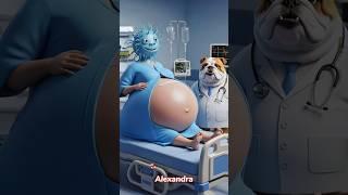 Evolution animal: pregnant woman with doctor in hospital room Alexandra