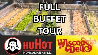 HU HOT Mongolian Grill Buffet Tour - Wisconsin Dells Food - Restaurant Tour - Hibachi Grilling