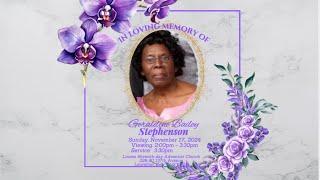 Life Celebration Of Geraldine Bailey Stephenson