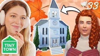 decorating a gilmore girls inspired TOWN HALL in the sims 4 | Tiny Town Pink #33