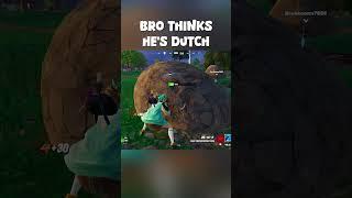 Bro thinks he's Dutch #fortnite #fortnitebr #fortniteclips #gaming #defy