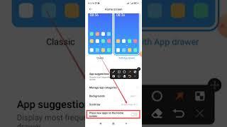 How to setting place new app on the home screen Android phone