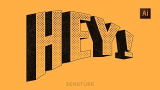 Create Stunning 3D Vintage Text Effect in Illustrator | With Texture | Step-by-Step Tutorial