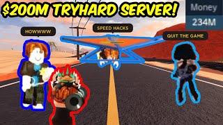 PLAYING IN A $200M TRYHARD SERVER! | Roblox Jailbreak