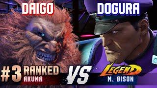 SF6 ▰ DAIGO (#3 Ranked Akuma) vs DOGURA (M.Bison) ▰ High Level Gameplay