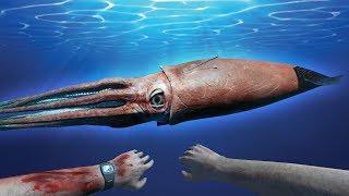 Giant Squid Emerges From The Deep! - Stranded Deep - Giant Squid Mission