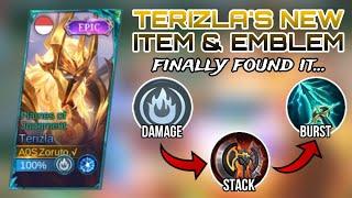 TERIZLA'S NEW CRAZY ITEM [SUSTAIN-DAMAGE] | TERIZLA'S NEW BEST BUILD AND EMBLEM FOR SEASON 33 ~ MLBB