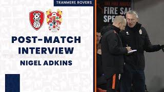 Post-Match | Nigel Adkins after 3-2 Rotherham Vertu Trophy loss