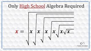 Proof that x=sqrt(x(sqrt(x ......))) dx