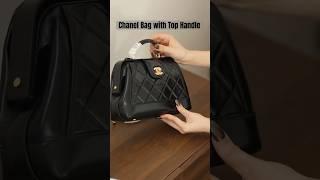 Chanel Bag with Top Handle Shiny Lambskin #chanelbag #chanel #chanelproduction #luxurybag #luxury