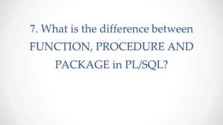 Basic PLSQL interview questions and answers