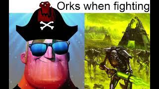 Orks when fighting (Mr Incredible becoming canny)