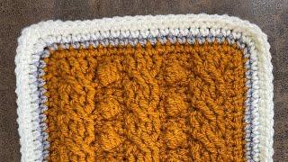 Bobble-Cable Square | Gallery Throw Crochet-Along Session 1