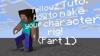 Yellowz Tuto: How to make a character rig | MineImator Tutorial (Part 1)