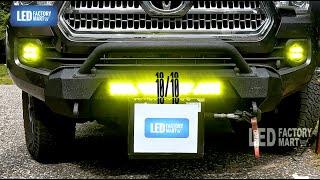 LED Factory Mart 3rd Gen Tacoma LED Fog Lights with Yellow Lens