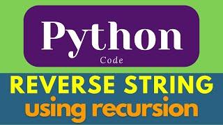 Python String | reverse string using recursion | ways of reverse string  #shorts  #ytshorts