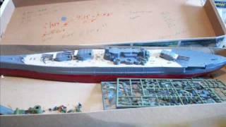Musashi WWII Japanese Battleship Model Ship Building Progress 1-450 Hasegawa Kit Ressurection