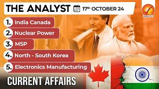 Current Affairs Today: The Analyst 17 October 2024 | Newspaper Analysis | Vajiram And Ravi