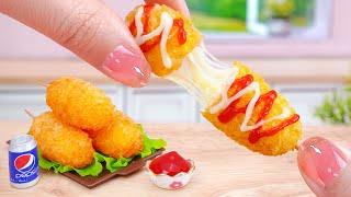  Cheesy Miniature Fried Korean Mozzarella Corn Dog Recipe  Cooking And Eating Tina Mini Cooking