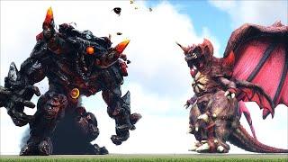 TITANUS DESTROYAH VS LAVA TITAN BOSS (ARK SURVIVAL EVOLVED BATTLE KAIJUS, BOSSES AND MORE)