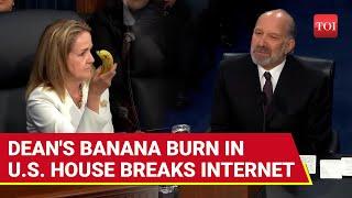 US: Dean Grabs Banana, Smashes Trump Aide Lutnick In Explosive House Hearing On Tariffs | Viral