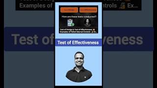 Test of Control Effectiveness explained with example  #shorts - 246