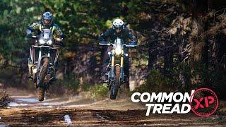 Motorcycles! Snow! Mountains! Honda Africa Twin 1100 vs. Triumph Scrambler 1200 XE | Common Tread XP