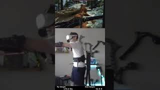 Saber Cats vs Real Bow and VR Treadmill | [52.6#] #skyrim #shorts #skyrimvr #accubow #katwalkc