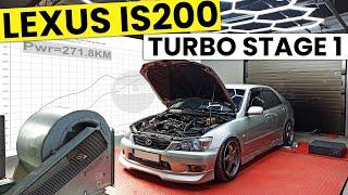 Lexus IS200 Turbo kit Stage 1 zamontowany przez klienta. Sprawdzamy i stroimy na hamowni.