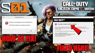 How To Fix COD BO6 | Warzone Season 1 Crashing & Not Launch - DirectX Error & Game_steam_ship.exe