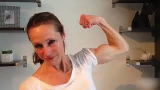 Female Bodybuilder biceps Veins Girl muscles Abs Strong Asian muscular exercise