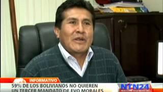 Encuesta revela que el 59% de los bolivianos no desea un tercer mandato de Evo Morales