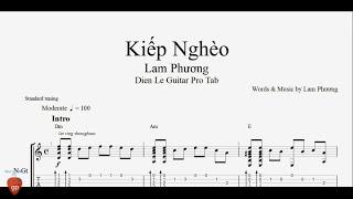 Lam Phương - Kiếp Nghèo - Guitar Tabs