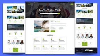 *Complete Responsive Tourist - Travel Website Template Design - Free Website Code