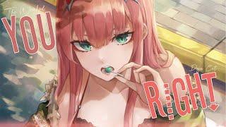  Nightcore - You Right → Doja Cat, The Weeknd (Lyrics)