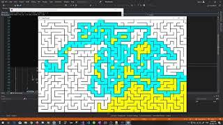 path finding algorithms visualization on a maze