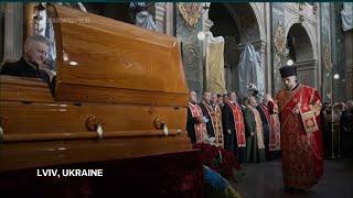 Thousands in Ukraine attend funeral of former lawmaker and critic of Russia who was killed in Lviv