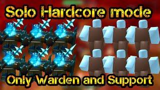 Only Warden and Support in Hardcore mode Roblox Tower Defense Simulator