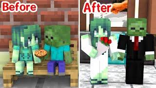 Before and After - Baby Zombie - Minecraft Animation