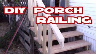 How to make deck / porch railing easy with just 2x4's DIY Home Depot materials