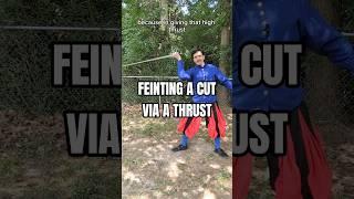 Feinting a Cut via a Thrust