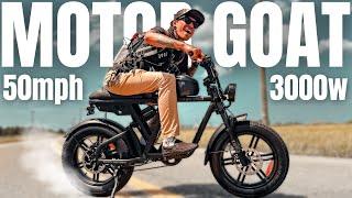 50 MPH Goat Power Motor Goat V3: REVIEW & TESTS | 60V FAST Electric Bike!