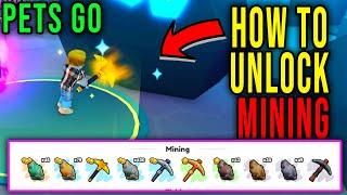 MINING - HOW TO UNLOCK AND GET ORES & PICKAXES [PETS GO] - Roblox